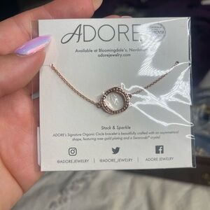 Adore Elegant Rose Gold Bracelet with Crystal